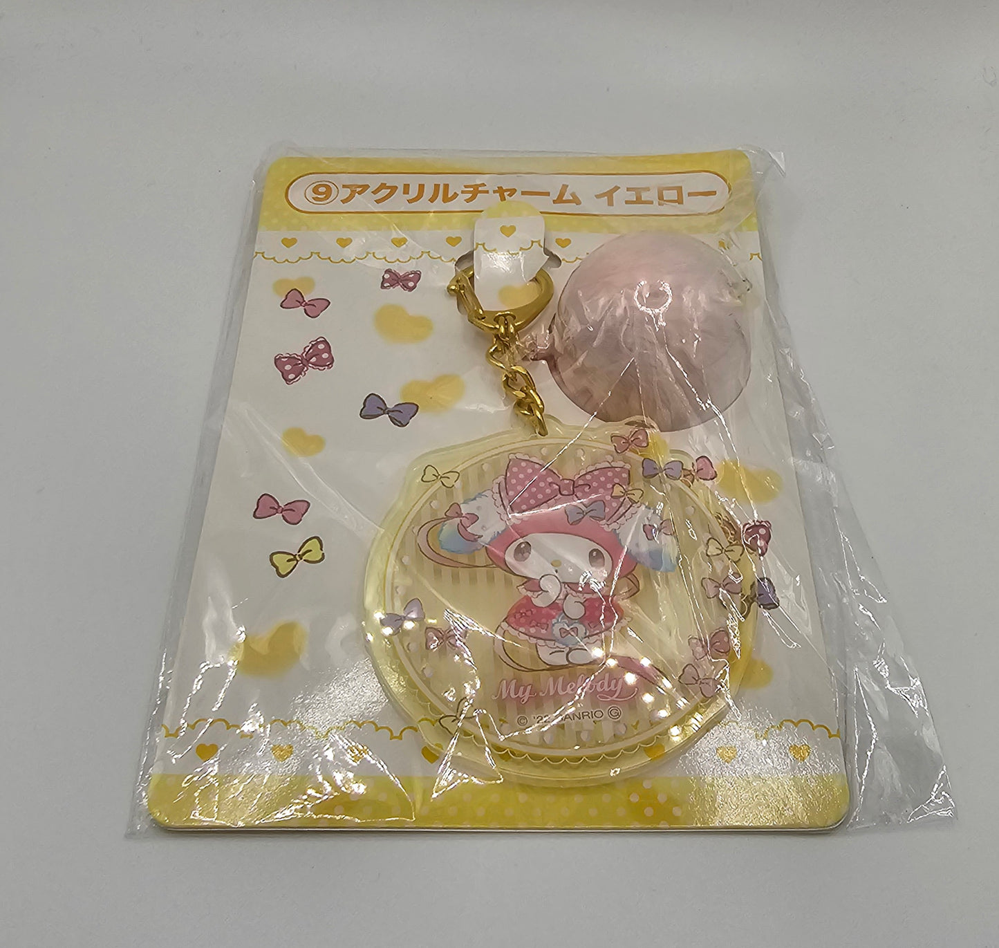 9. My Melody Acrylic Charm yellow "Sanrio KUJI My Melody