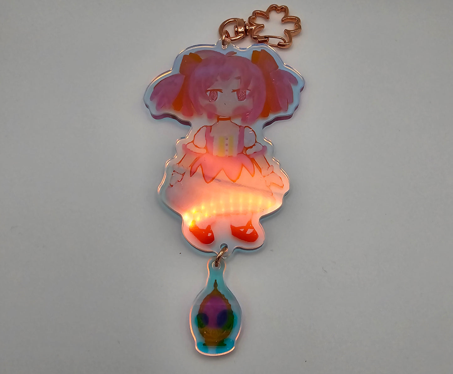 Madoka Kaname + soul gem "puella magi madoka magica" acyclic Keychain by Kinokya