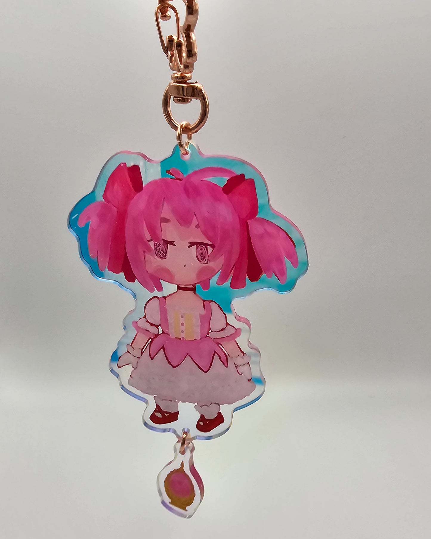 Madoka Kaname + soul gem "puella magi madoka magica" acyclic Keychain by Kinokya