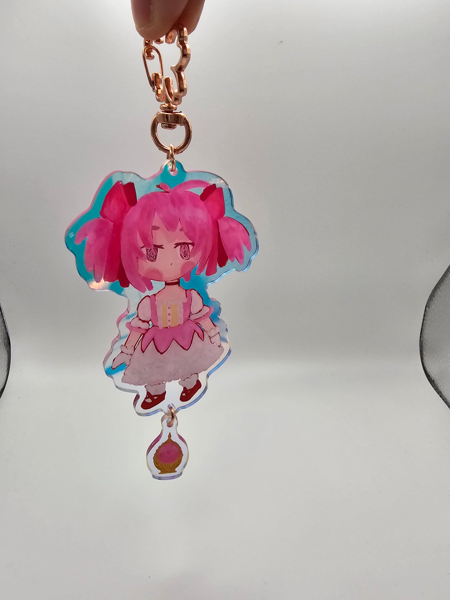 Madoka Kaname + soul gem "puella magi madoka magica" acyclic Keychain by Kinokya
