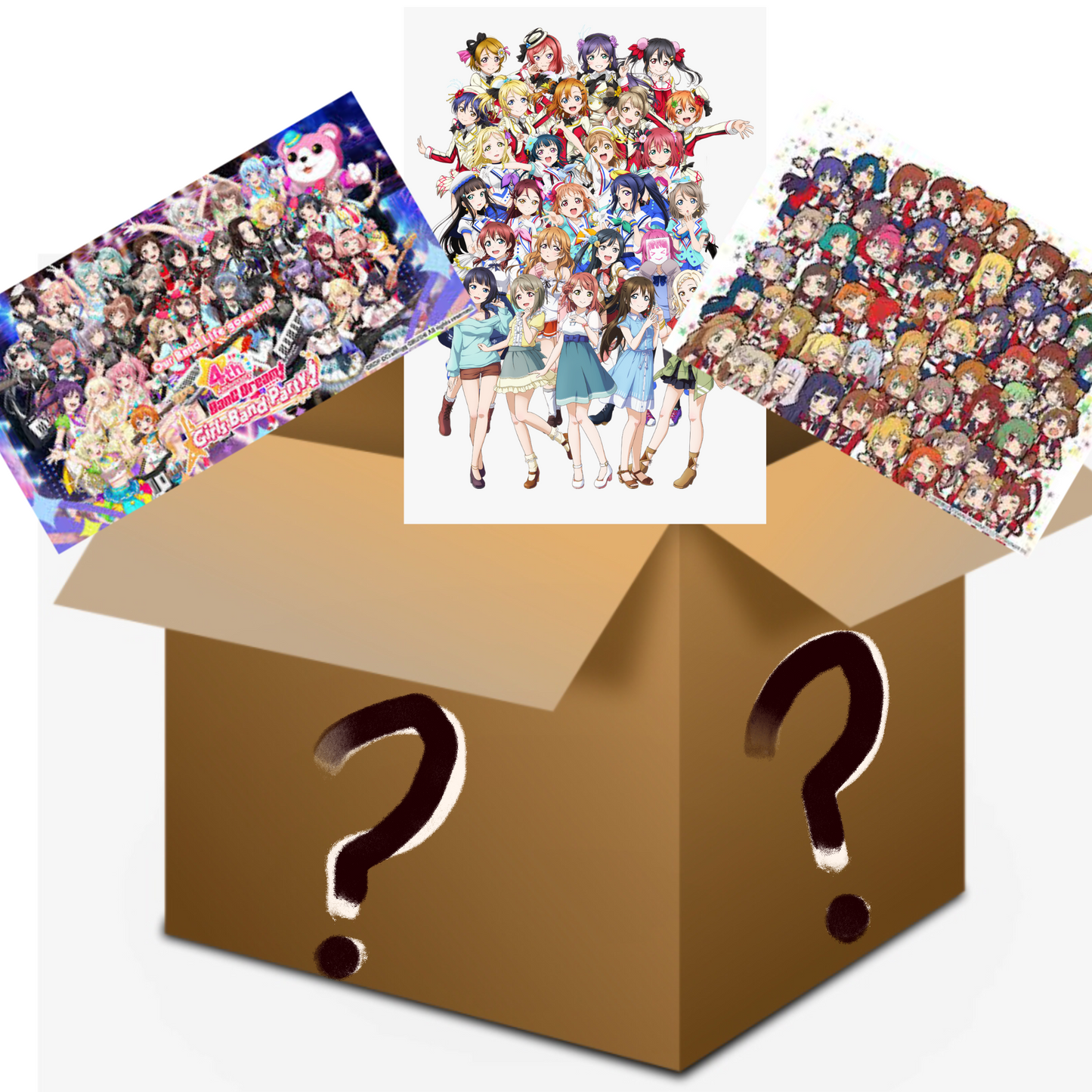 Idol anime mystery box: Love live, bandori, idol master and more +