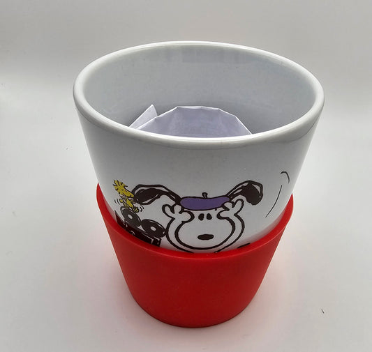Snoopy nissay mug with rubber heat Procter