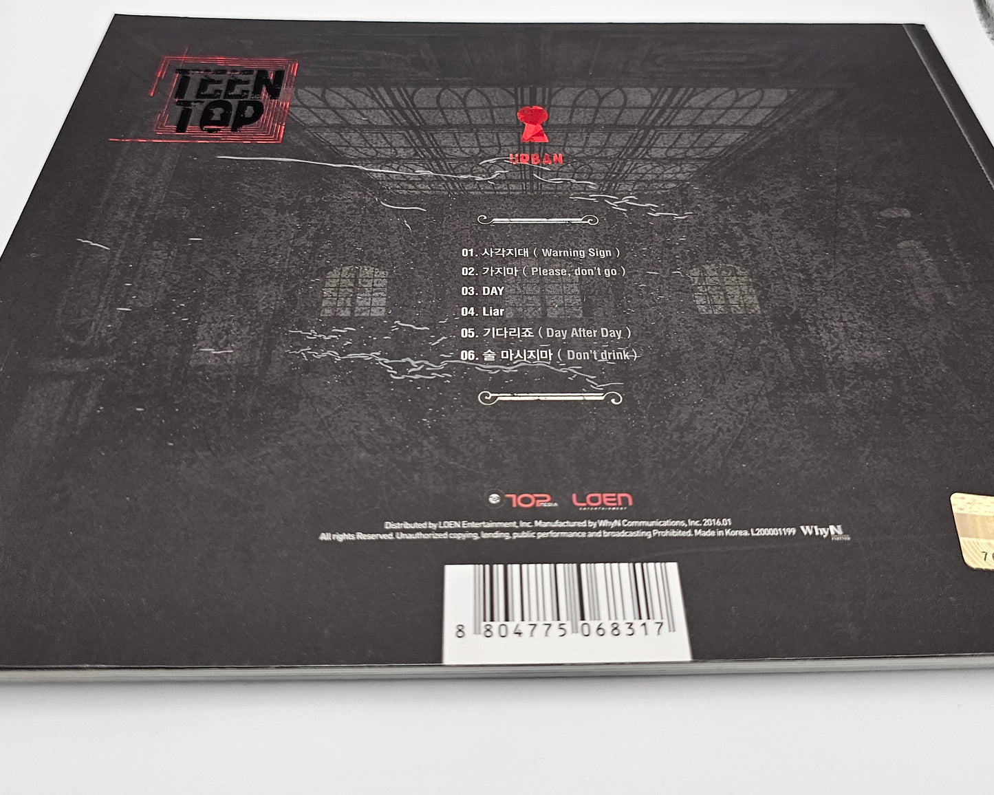TEEN TOP [RED POINT] 7th Mini Album URBAN/CHIC Random Ver