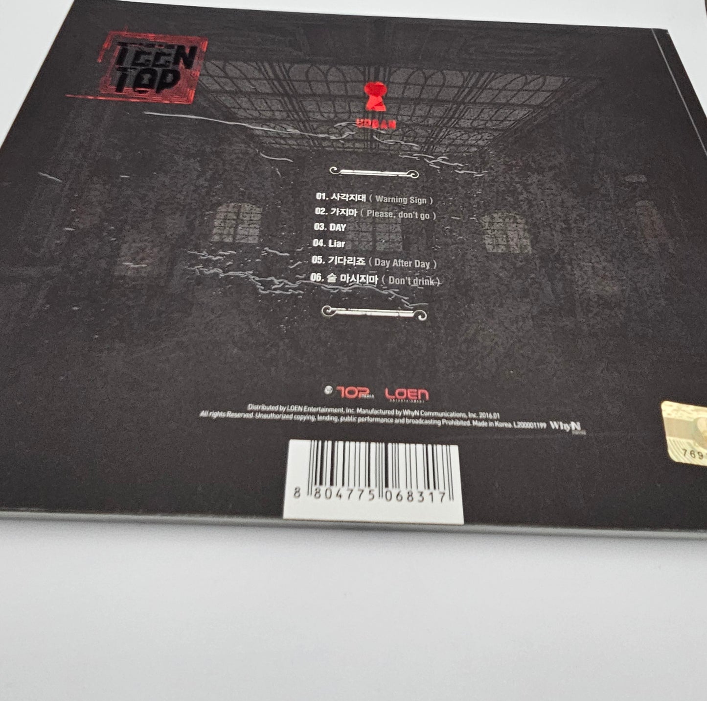 TEEN TOP [RED POINT] 7th Mini Album URBAN/CHIC Random Ver