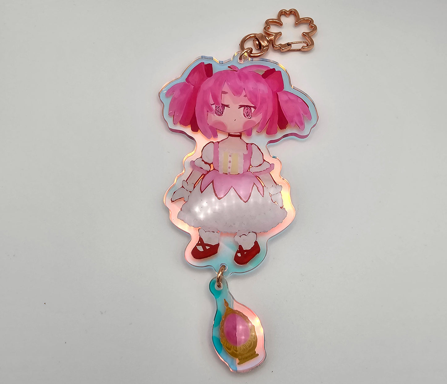 Madoka Kaname + soul gem "puella magi madoka magica"  acyclic Keychain by Kinokya