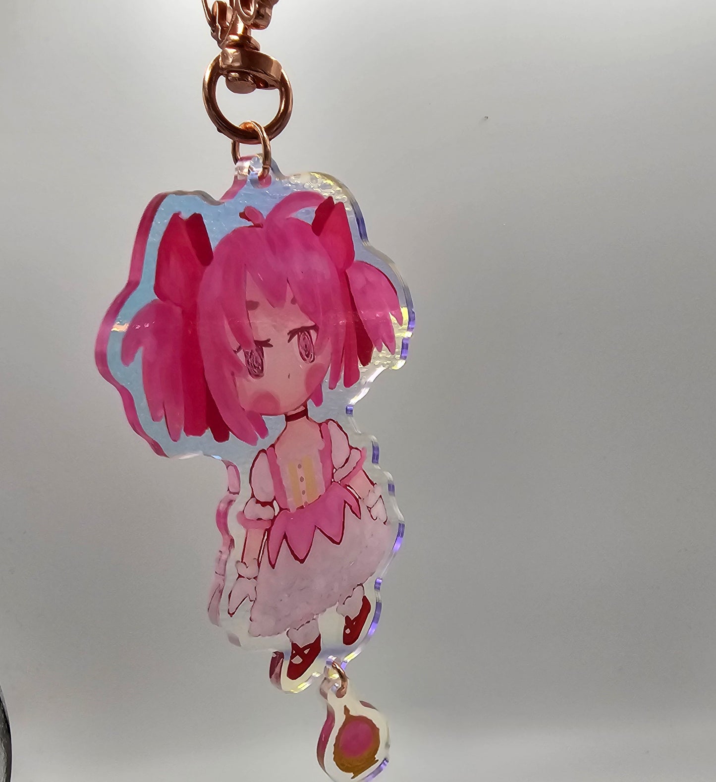 Madoka Kaname + soul gem "puella magi madoka magica"  acyclic Keychain by Kinokya